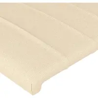 vidaXL Hoofdbord LED 147x16x78/88 cm stof crèmekleurig