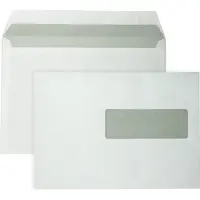 DULA EA5 Enveloppen - Venster rechts -156 x 220 mm - 100 stuks - Wit - Zelfklevend met plakstrip - 80 gram -