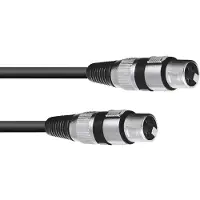 Omnitronic Adapterkabel XLR(F)/XLR(F) 0,2m sw