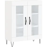 vidaXL Hoge kast 69,5x34x180 cm bewerkt hout wit
