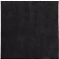 vidaXL Vloerkleed HUARTE laagpolig zacht wasbaar 240x240 cm zwart