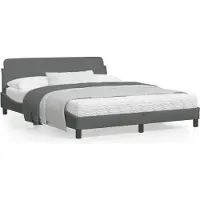 vidaXL Bedframe "Dover" stof donkergrijs 160x200 cm