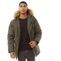 French Connection Heren dikke warme stoere Parka Jas Donker Khaki maat XXL
