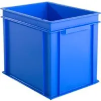 Ssi Eurobox serie EF 4320 - gemaakt van PP - inhoud 29,5 liter - gesloten wanden - bodemgreep - blauw
