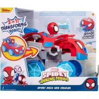 Jazwares Spidey Mech Crawler Vehicle Cambero Tracker. It Transforms Into 26x22x21 Cm Robot Rood
