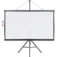 vidaXL Projectiescherm met statief 72 inch 16:9