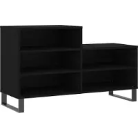 vidaXL Schoenenkast 102x36x60 cm bewerkt hout zwart
