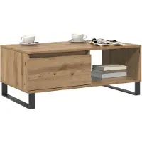 vidaXL Salontafel 90x50x36,5 cm bewerkt hout artisanaal eikenkleurig