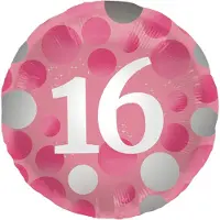 Folat - Folieballon Glossy Pink 16 - 45 cm
