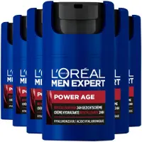 L'Oréal Paris Men Expert Power Age - Hydraterende Gezichtscrème tegen Huidveroudering - voor de droge huid met verouderingsverschijnselen -6 x 50 ml