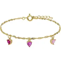 Lucardi Armband 'Lieblich' goud / lila / pink