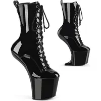 Pleaser - CRAZE-1040 Plateau Laarzen, Paaldans schoenen - US 11 - 41 Shoes - Zwart