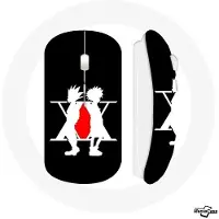 MANIACASE Draadloze Muis - Hunter x Hunter - Zwart - Compatibel met Mac en PC - USB Wifi - Manga Logo
