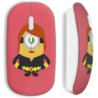 MANIACASE Draadloze Muis - Minions - Roze - USB Wifi - Compatibel met Mac en PC - Draadloze Technologie