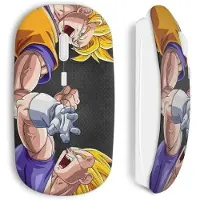 MANIACASE Draadloze muis - Dragon Ball Z - Goku vs Vegeta - Zwart - USB - Compatibel met Mac en PC