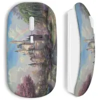 MANIACASE Draadloze muis - Feeë kasteel - Wit - Compatibel met Mac en PC - Inclusief wifi USB-stick