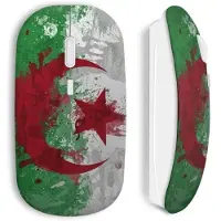 MANIACASE Draadloze muis - Vlag Algerije - USB - Compatibel met Mac en PC - Groene kleur - Draadloze technologie