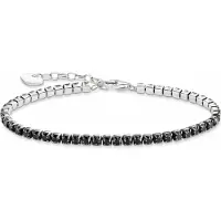 Thomas Sabo Zilveren TennisArmband met Zwarte Zirconia