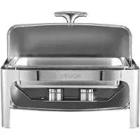 Vevor Chafing Dish Set RVS Voedselwarmer met Pannen van Volledig Fornuis (8,5 L)