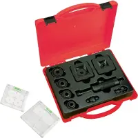 Toolcraft TO-9610284 Stansinzetstukken Ø22-34,3mm + 33.5x33.5 mm + 45x45 mm