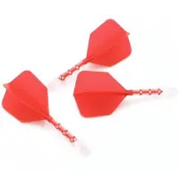 Cuesoul - ROST T19 Integrated Dart Flights - Big Wing - Red Clear