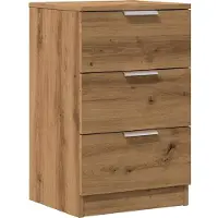 vidaXL Nachtkastje 40x36x65 cm bewerkt hout artisanaal eikenkleurig