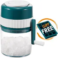 MAMBO IJscrusher - met IJsschep - Professionele Ice Crusher - 3 RVS Messen - IJsvergruizer Handmatig - Groen