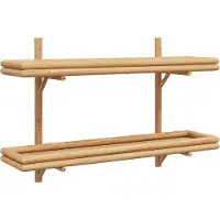 vidaXL Wandplank Muurmontage Bruin 100 x 26 x 60 cm Bamboe