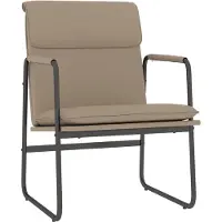 vidaXL Loungestoel 55x64x80 cm kunstleer cappuccinokleurig