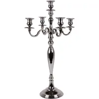 Baroque - Kandelaar - Kandelaar 5-Arms 80 cm - Zilver - Aluminium - 80x45x45 - Aluminium