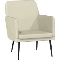 vidaXL Fauteuil 61x78x80 cm kunstleer crèmekleurig