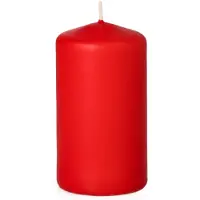 Trend Candles Cilinderkaars/stompkaars - rood - 5 x 10 cm - 23 branduren - met brandvertragende folie