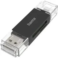 Hama Kaartlezer Usb Otg / Microusb 2.0 Zwart (200130)