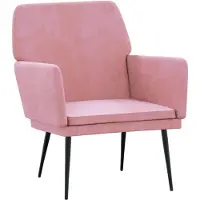 vidaXL Fauteuil 62x79x79 cm fluweel roze