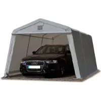 TOOLPORT Garagetent 3,3x4,7m, PE zeil, grijs