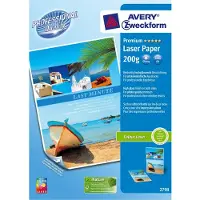Avery Kleurenlaserpapier A4 wit 200gr doos a 100 vel