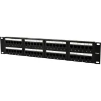 Gembird 19 inch patch panel | 48x RJ45 | CAT6 | UTP | 2U | zwart