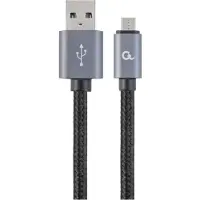 Gembird ! Baumwolle geflochtenes Micro-USB-Kabel / 1,8 m / schwarz