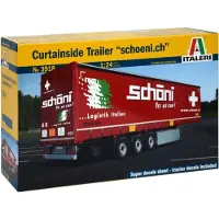 Italeri Modelbouwpakket Vrachtwagens - 3918 Curtainside Trailer - Schoeni ch Plastic - 1:24 - Modelbouw