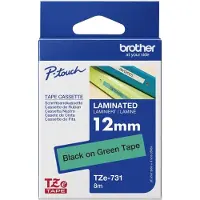 Brother TZe-731 Tape Zwart op groen (12 mm)