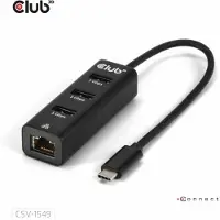 Club 3D USB-C Adapter [1x USB-C stekker - 4x USB 3.2 Gen 1 bus intern 19-polig (USB 3.0), RJ45-bus] CSV-1549 0.17 m