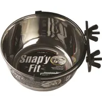 Midwest BENCH rvs voerbak of drinkbak snap'y met handig kliksysteem 296ml (kleinste maat!)