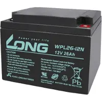 Long WPL26-12N-M Loodaccu 12 V 26 Ah Loodvlies (AGM) (b x h x d) 166 x 125 x 175 mm M5-schroefaansluiting Geringe zelfontlading, Onderhoudsvrij