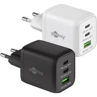 Wentronic USB multipoort snellader Nano | 3 poorten | USB-A & USB-C | 65W | GaN | Power Delivery | Wit