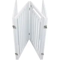 Trixie hondenhek met deur wit - 60-160 x 81 cm