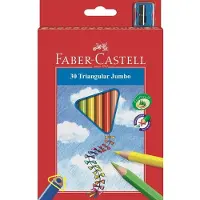 Faber-Castell - Kleurpotloden - Jumbo - driekantig - etui à 30 stuks - met puntenslijper - FC-116530