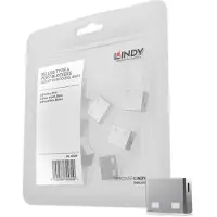 Lindy USB Port Lock USB-A-poortslot Set van 10 stuks Wit Zonder sleutel