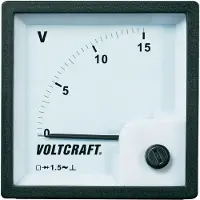 Voltcraft AM-72x72/15V AM-72x72/15V Analoog inbouwmeetinstrument AM-72x72/15 V 15 V/AC Draaispoel