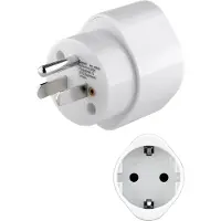 HQ Products Reisadapter Europa naar Verenigde Staten en Japan - Geaard - Wit