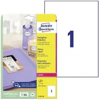 Avery Zweckform L7767-40 hoogglanzende etiketten 210 x 297 mm (40 stuks)